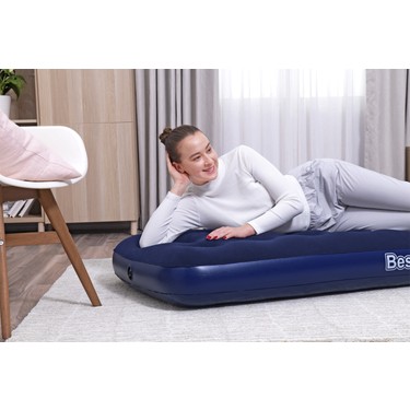 Bestway Bestway Pavillo 67000 Tek Kişilik Şişme Yatak Pompa Dahil Lacivert Renk ve Kadife — 6. ürün görseli