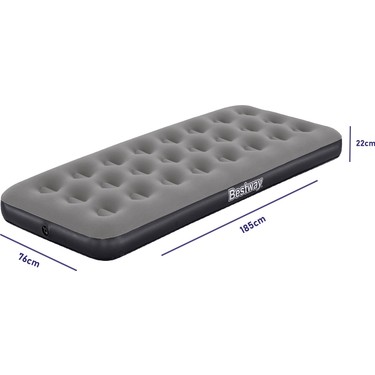 Bestway Bestway Single Tek Kişilik Şişme Yatak + El Pompası ve Yastık 185X76X22CM 671GY — 2. ürün görseli