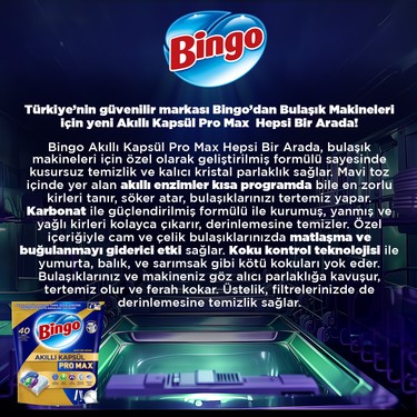 Bingo Bingo Akıllı Kapsül Pro Max Bulaşık Makinesi Deterjanı Tableti — 5. ürün görseli