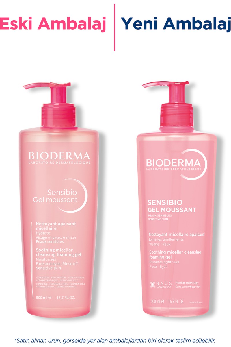 Bioderma Bioderma Sensibio Foaming Gel Hassas ve Normal Ciltler Durulanan Micellar Yüz Temizleme Jeli 500 ml — 2. ürün görseli