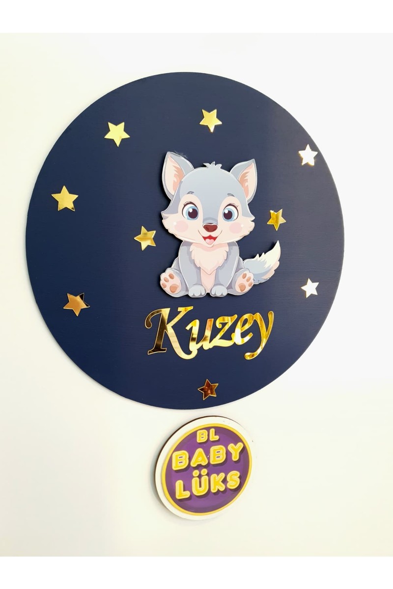 BL Baby Lüks BL Baby Lüks El Yapımı Isme Özel Yuvarlak Bebek Kapı Süsü, Hastane Süsü, Bebek — 6. ürün görseli