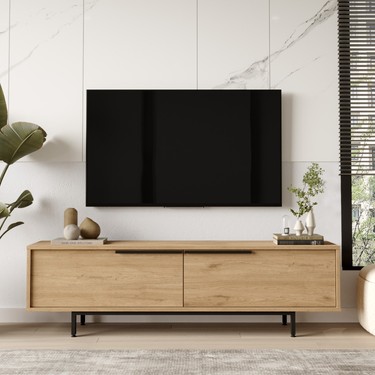 Yurupa Bohem Tv Ünitesi 160CM Tv Sehpası Metal Ayaklı Sepet fiyatı ve görseli