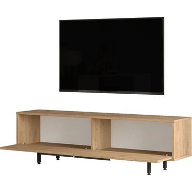 Yurupa Bohem Tv Ünitesi 160CM Tv Sehpası Metal Ayaklı Sepet — 4. ürün görseli