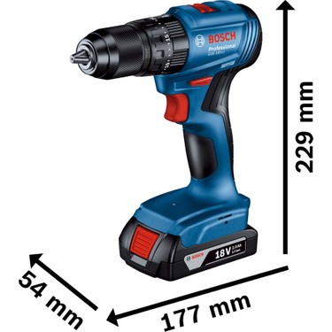 Bosch Bosch 2'li Darbeli Vidama ve Matkap Akülü Set 18V 2 Ah GDX 18V-285+GSB 185-LI Yüksek Tork — 2. ürün görseli