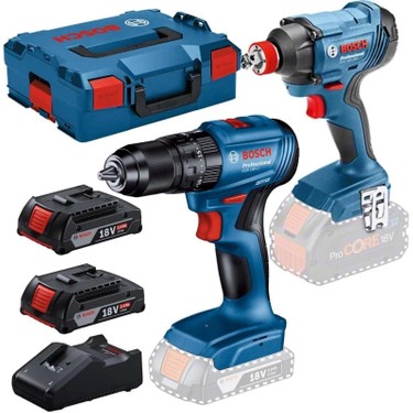Bosch Bosch 2'li Darbeli Vidama ve Matkap Akülü Set 18V 2 Ah GDX 18V-285+GSB 185-LI Yüksek Tork — 6. ürün görseli