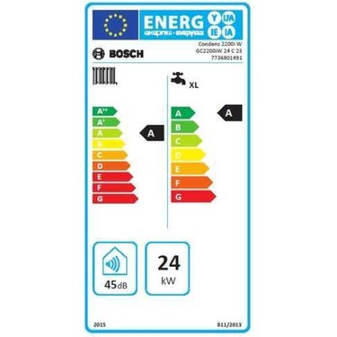 Bosch Bosch Condense 2200iW 24 kW Yoğuşmalı Bacalı Kombi Enerji Tasarruflu Çevre Dostu Isıtma — 5. ürün görseli