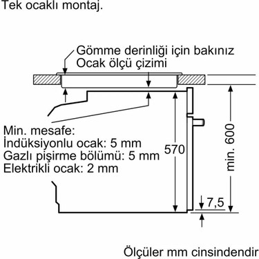 Bosch Bosch HUA736EV0T Ankastre Fırın Buhar Destekli — 5. ürün görseli