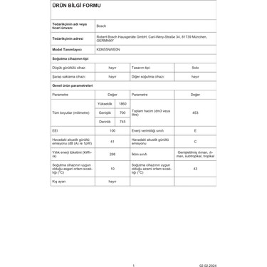 Bosch Bosch KDN55NWE0N 453 Lt No-Frost — 4. ürün görseli