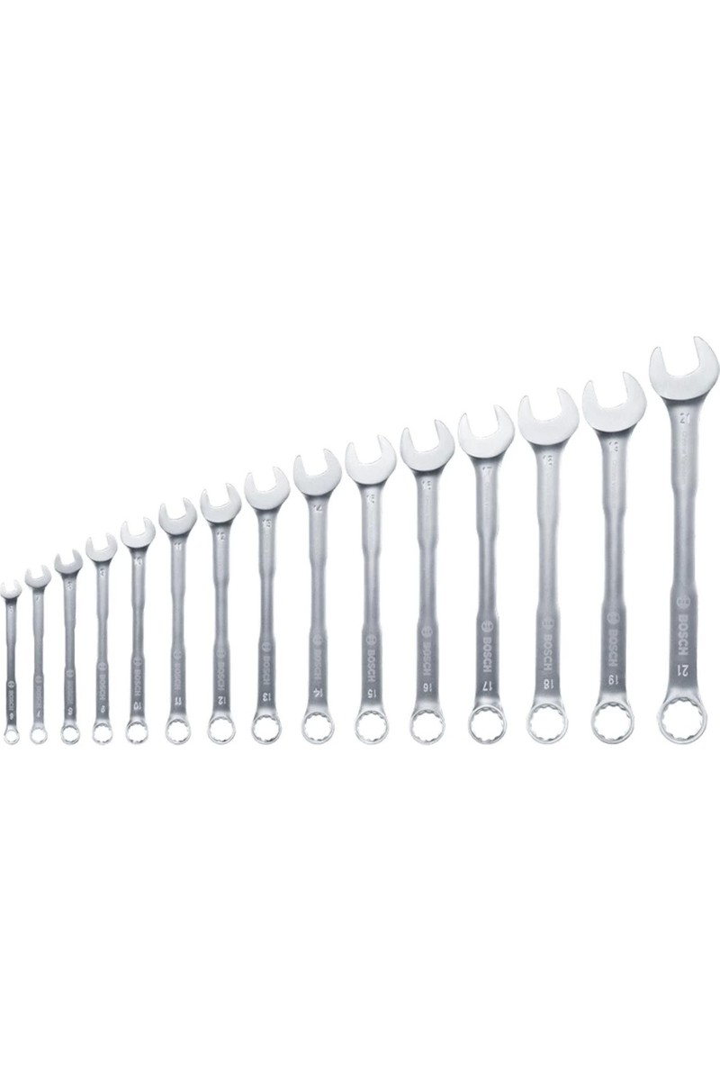 Bosch Bosch Kombine Anahtar Seti 15 Parça Yüksek Dayanımlı Çelik Ölçüleri 6-21 mm Profesyonel Kalite — 3. ürün görseli