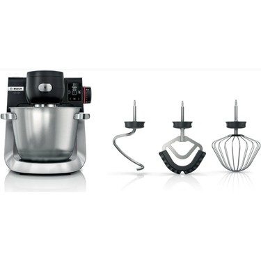 Bosch Bosch Serie 6 Mutfak Makinesi 1600 W Siyah, Paslanmaz çelik fiyatı ve görseli