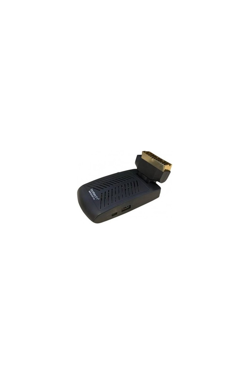 Botech Mini Uydu Alıcısı Scart Full HD DVB-S2 HDMI USB Destekli Eski ve Yeni TV Uyumlu Siyah