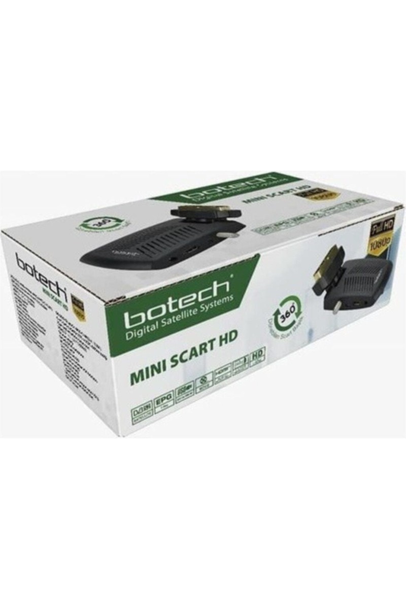 Botech Botech Mini Uydu Alıcısı Scart Full HD DVB-S2 HDMI USB Destekli Eski ve Yeni TV Uyumlu Siyah — 2. ürün görseli