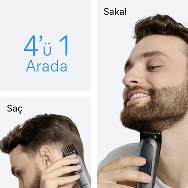 Braun Braun Hepsi Bir Arada Series 3, 4’ü 1 Arada Tıraş Kiti, Keskin Bıçak, 14 Uzunluk, — 3. ürün görseli