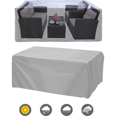 Breen Breen Gri Bahçe Masa ve Sandalye Brandası Su Geçirmez 200 x 150 x 80 cm Koruma fiyatı ve görseli