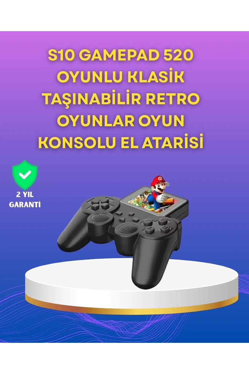 Brf Store Brf Store Sepetium 2.4 Inç Ekranlı 500 Oyunlu Taşınabilir Retro Oyun Konsolu, Şarjlı El Tipi — 6. ürün görseli