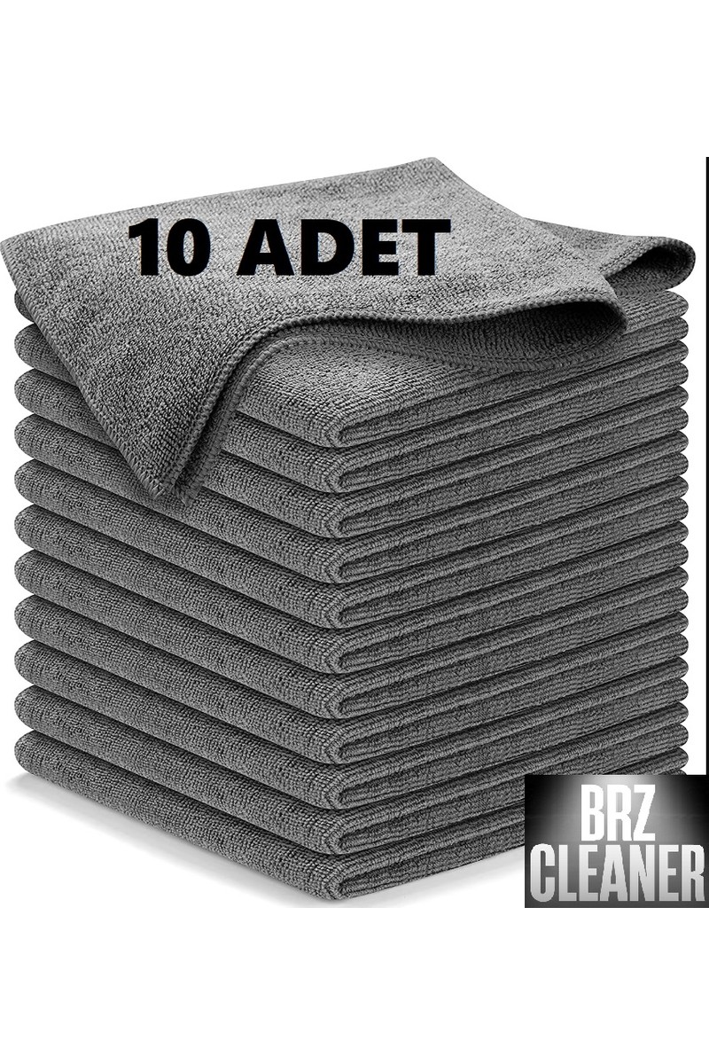 Brz Clean 10 Adet 30x30 cm Mikrofiber Temizlik Bezi Süper Yumuşak Universal Araç Modeli