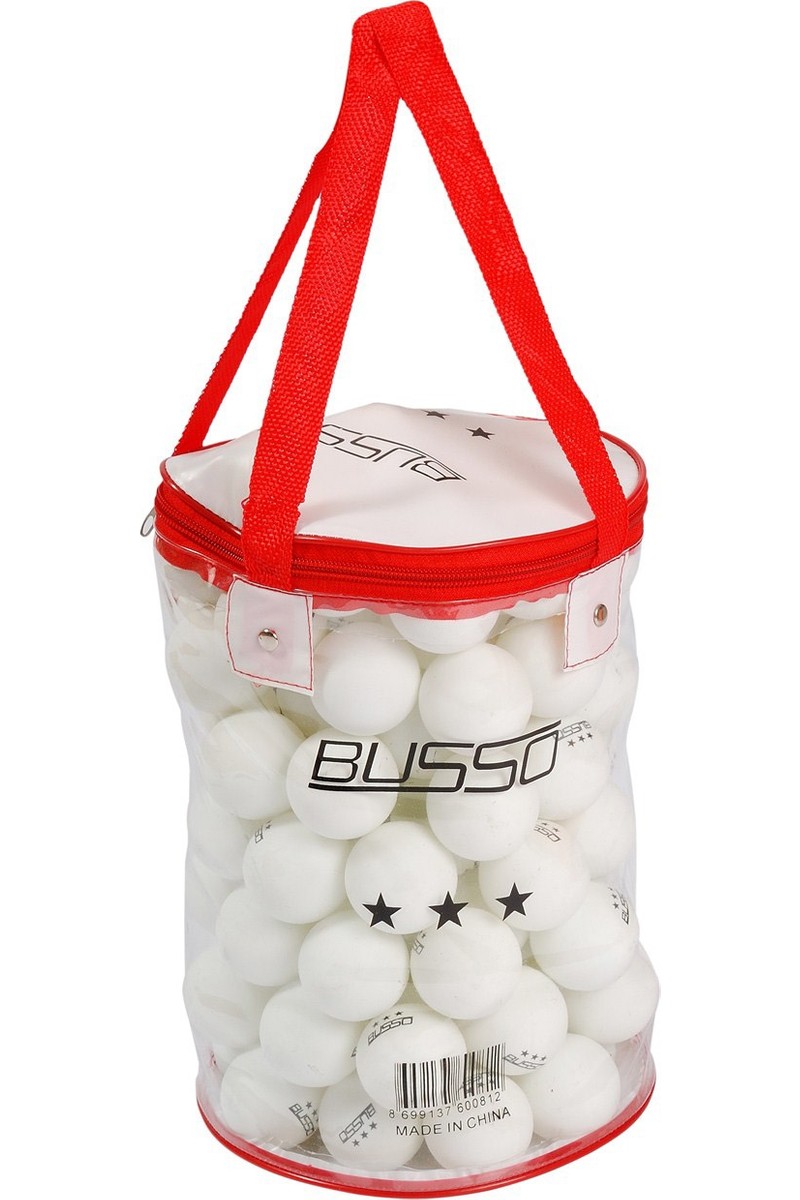 Busso Pn-101 100 Ad. Beyaz Pinpon Topu Çantalı Turnuva Onaylı ve Premium Kalite