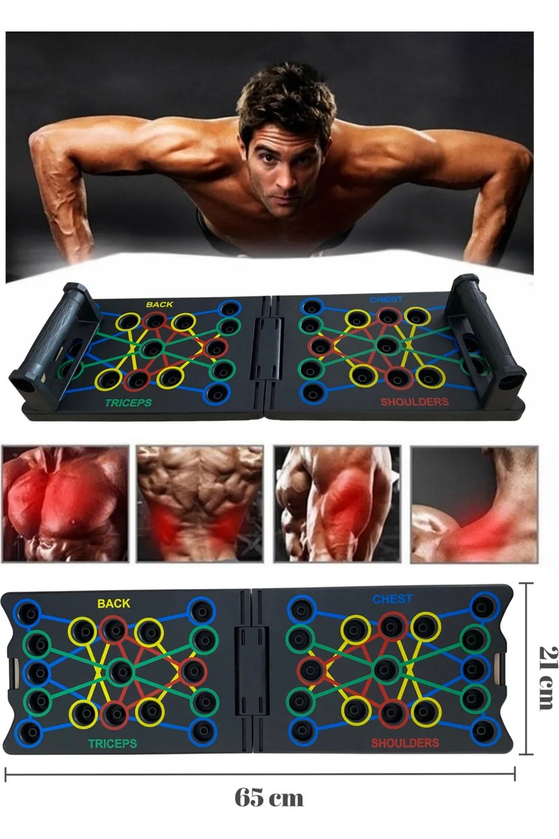 Hubstein Büyük Şınav Tahtası Çalışma Platformu Aleti Barları Push-Up Kondisyon Fitness — 3. ürün görseli