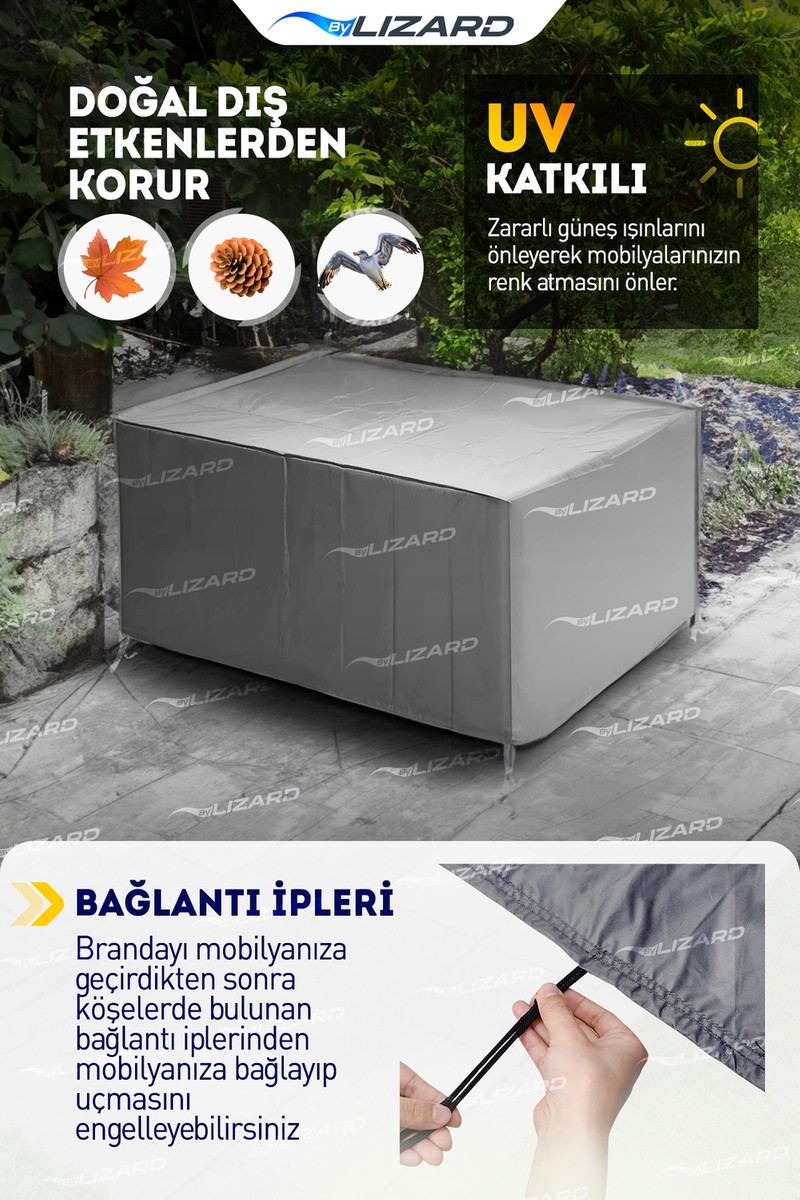 ByLizard ByLizard Bahçe Mobilya Koruma Örtüsü Branda -Su Geçirmez — 2. ürün görseli