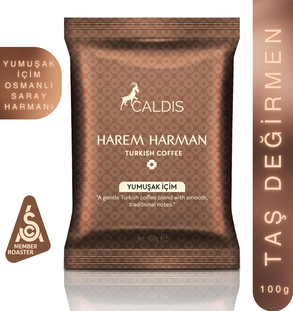 Caldis® Caldis® Harem Harman™ Hafif 6 x 100 gr Yumuşak Içimli Nitelikli Türk Kahvesi (Saray Harmanı & Taze — 3. ürün görseli