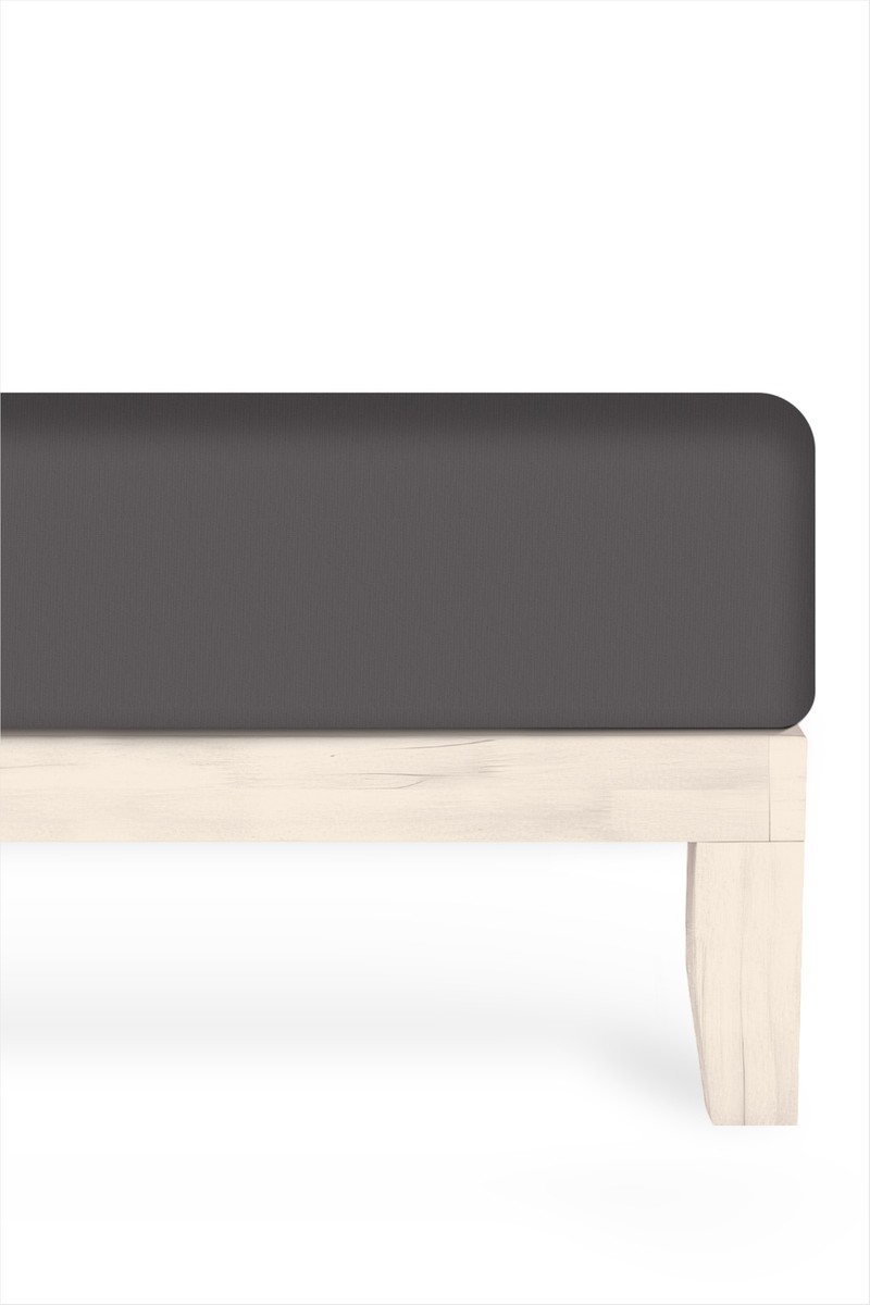 Calmera Calmera %100 Pamuk Penye Lastikli Çarşaf | Tek Kişilik | Antrasit - 100 x 200 cm — 2. ürün görseli