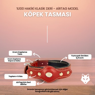 ‎Canini Collar ‎Canini Collar Canini Collar Hakiki Yağlı Deri Airtag Uyumlu Köpek Tasması – Dayanıklı, Konforlu ve — 2. ürün görseli