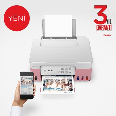Canon Canon G3430 Wi-Fi + Tarayıcı + Fotokopi Renkli Çok Fonksiyonlu Tanklı Pembe Mürekkep Püskürtmeli — 3. ürün görseli