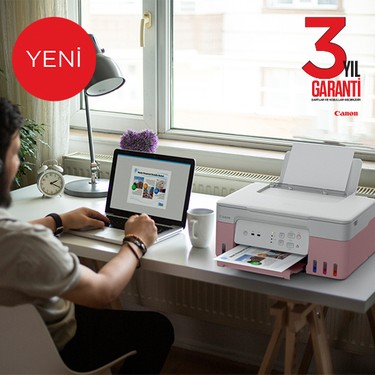 Canon Canon G3430 Wi-Fi + Tarayıcı + Fotokopi Renkli Çok Fonksiyonlu Tanklı Pembe Mürekkep Püskürtmeli — 4. ürün görseli