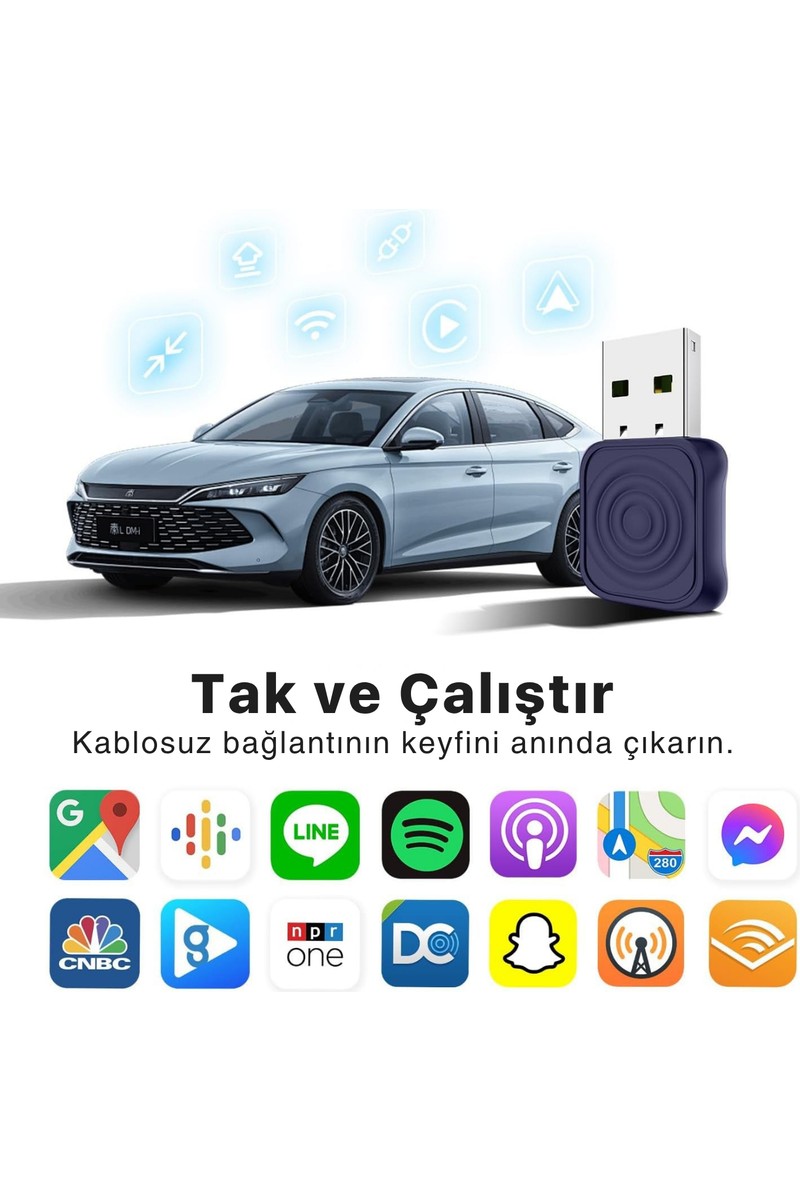 Carlinkit Carlinkit Mini Ultra 2025 Kablosuz Carplay & Android Auto Adaptörü | Kablolu Sistemi Kablosuza Çevir | Tüm Telefonlar ile Uyumlu — 2. ürün görseli