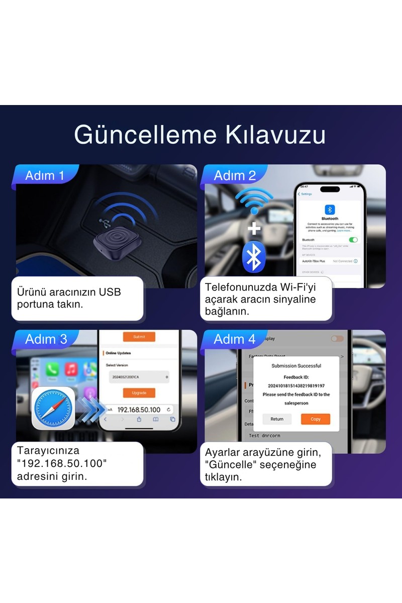 Carlinkit Carlinkit Mini Ultra 2025 Kablosuz Carplay & Android Auto Adaptörü | Kablolu Sistemi Kablosuza Çevir | Tüm Telefonlar ile Uyumlu — 3. ürün görseli