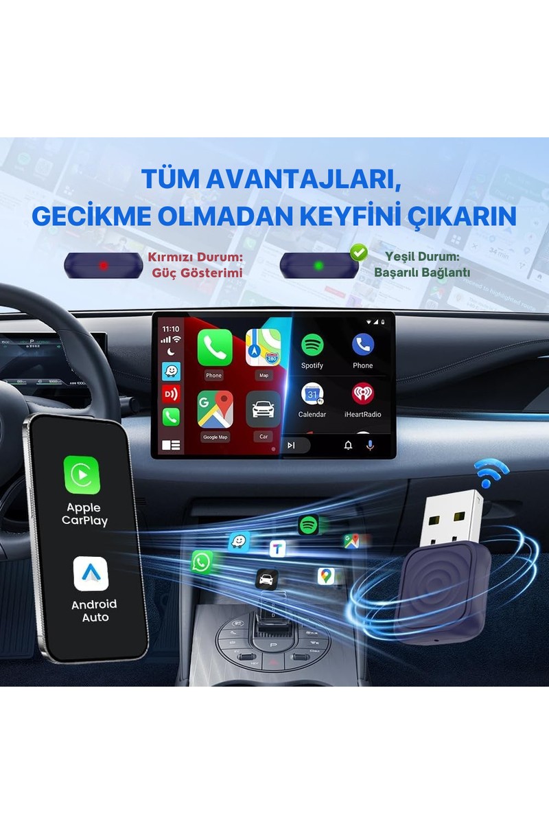 Carlinkit Carlinkit Mini Ultra Kablosuz Caplay & Android Auto Dönüştürücü Tak Çalıştır — 3. ürün görseli