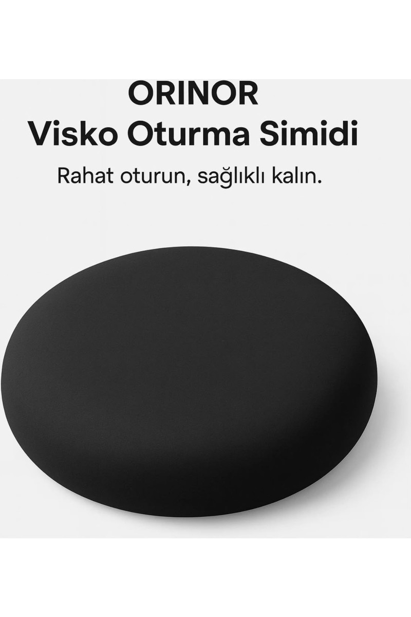 Carman Carman Orınor Visco Oturma Simidi Ortopedik Minder Visko Sünger Yuvarlak Oturma Yastığı Fermuarlı — 5. ürün görseli
