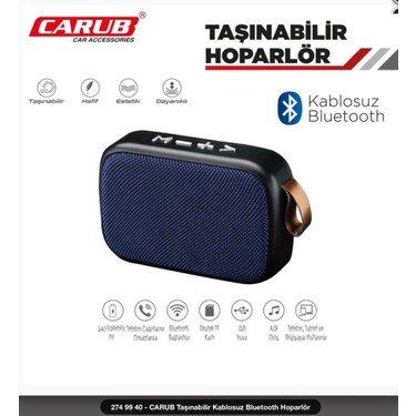 Carub CARUB Taşınabilir Kablosuz Hoparlör Bluetooth Mini Suya Dayanıklı 10 W Güç fiyatı ve görseli