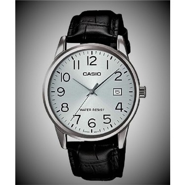 Casio Casio Erkek Kol Saati MTP-V002L-7AVD Gri Oval Kasa Çelik Suya Dayanıklı Deri fiyatı ve görseli