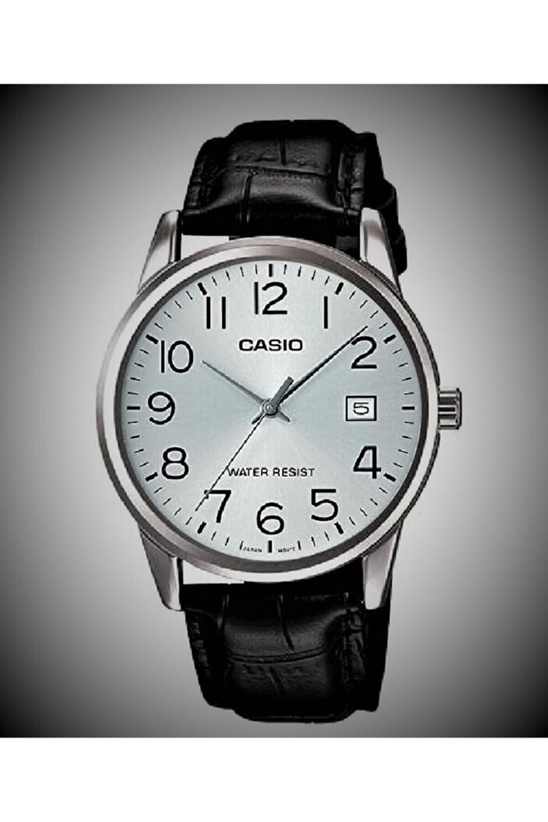 Casio Casio Erkek Kol Saati MTP-V002L-7AVD Gri Oval Kasa Çelik Suya Dayanıklı Deri — 3. ürün görseli