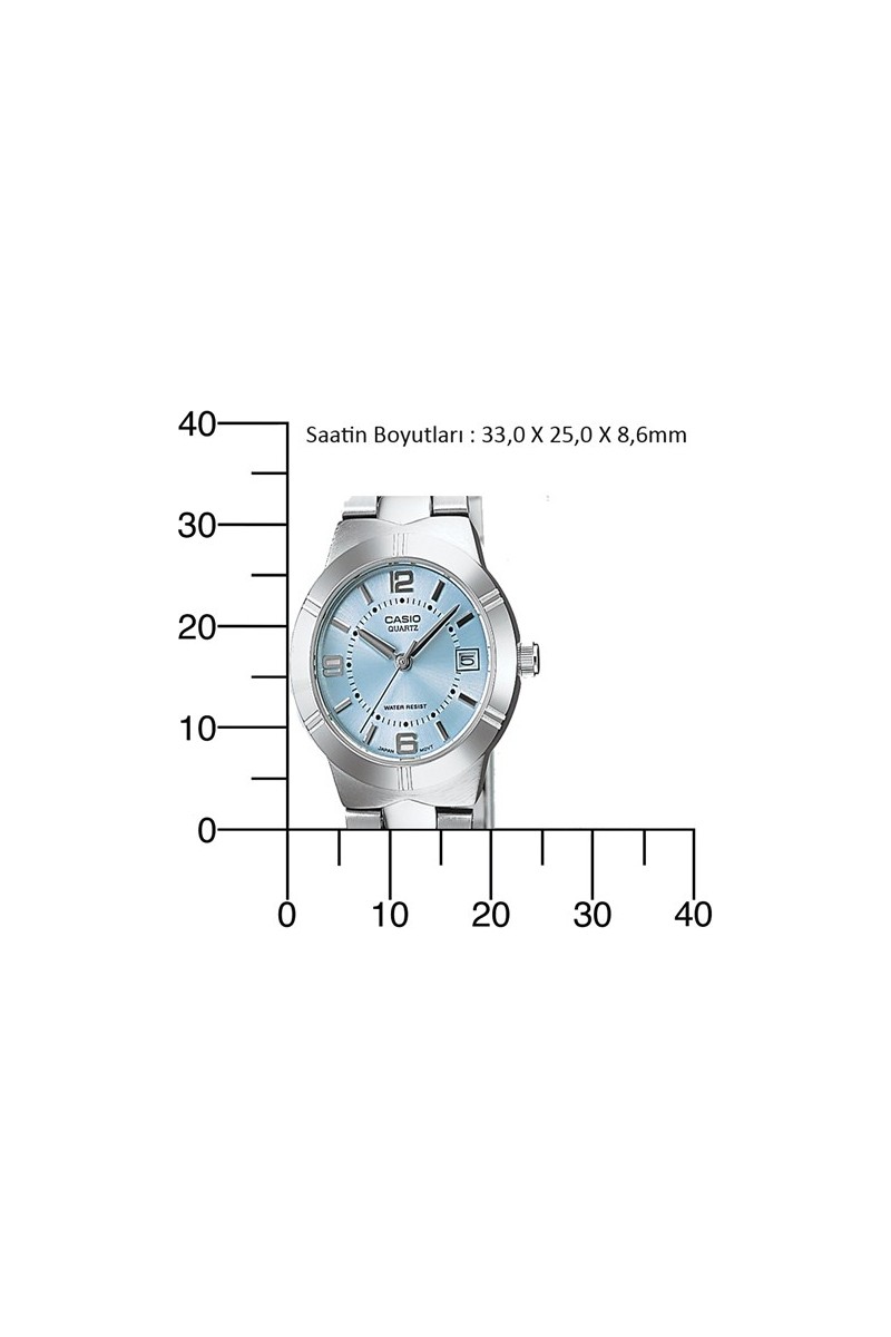 Casio Casio Kadın Kol Saati LTP-1241D-2ADF Gri İyon Kaplama Suya Dayanıklı 1 ATM Günlük Kullanım — 6. ürün görseli