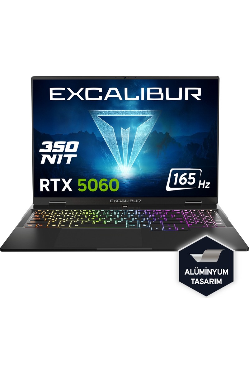 Casper Excalibur G915 Intel Core i7 13620H 32GB 1TB SSD RTX5060 Freedos 16" 165Hz Taşınabilir Bilgisayar G915.1362-DF60X-C
