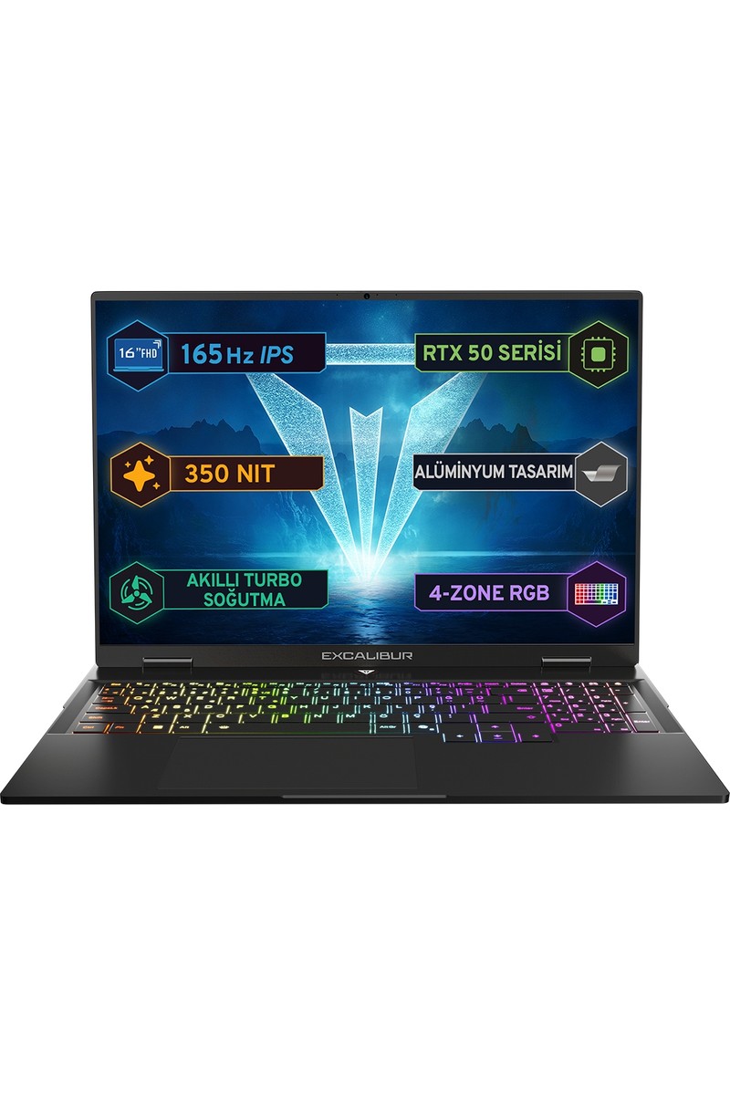 Casper Casper Excalibur G915 Intel Core i7 13620H 32GB 1TB SSD RTX5060 Freedos 16" 165Hz Taşınabilir Bilgisayar G915.1362-DF60X-C — 2. ürün görseli