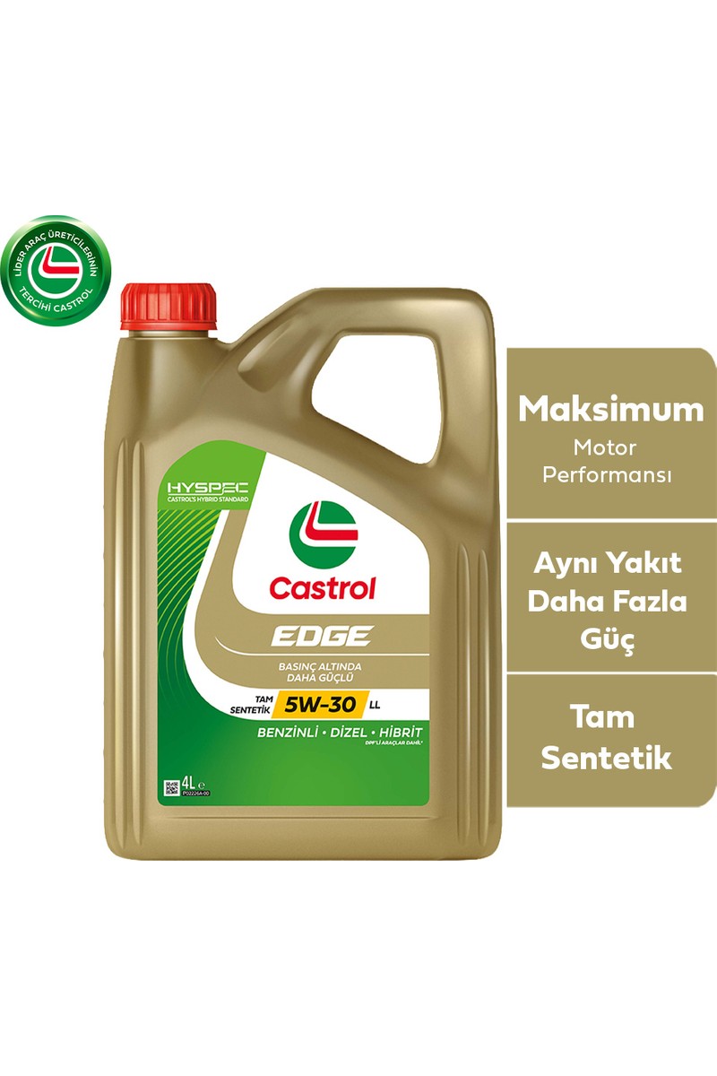 Castrol Edge 5W-30 Ll 4 Litre Motor Yağı ( Üretim Yılı 2025 )