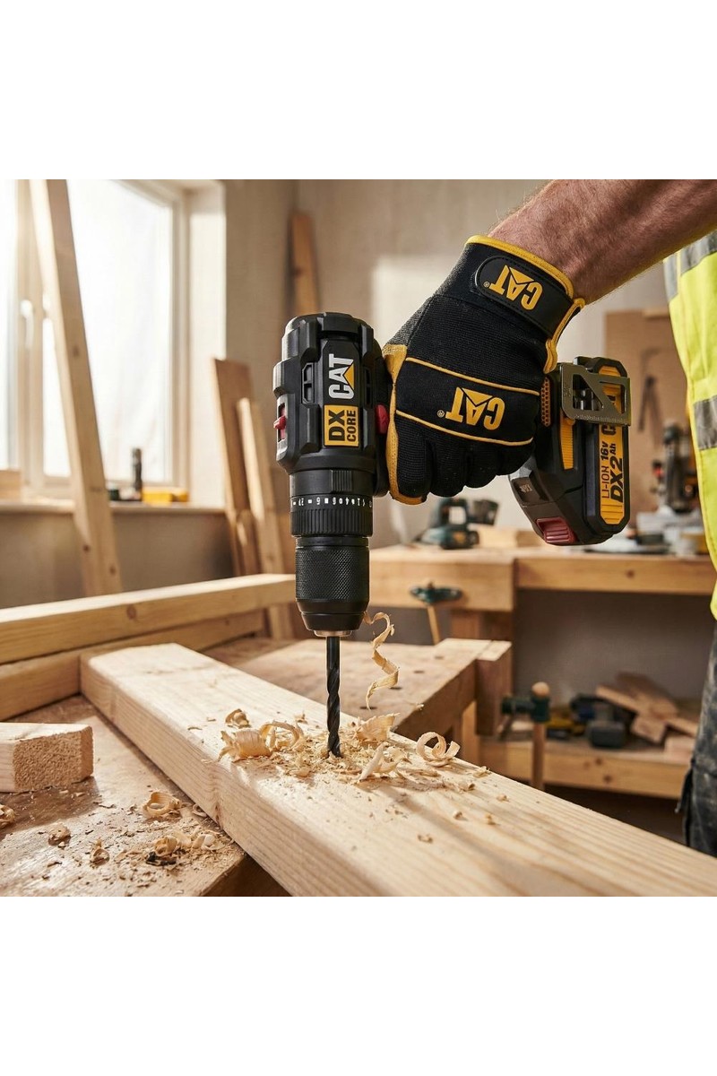 Cat Cat DX1010.1 18VOLT 2.0AH Li-Ion Çift Akülü Kömürsüz Profesyonel Şarjlı Darbeli Matkap + 20 Parça Delme Vidalama Uç Seti — 3. ürün görseli