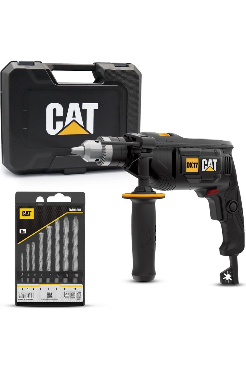 Cat Cat DX17.1 750W 13 mm Profesyonel Darbeli Matkap + 8 Parça Aksesuar fiyatı ve görseli