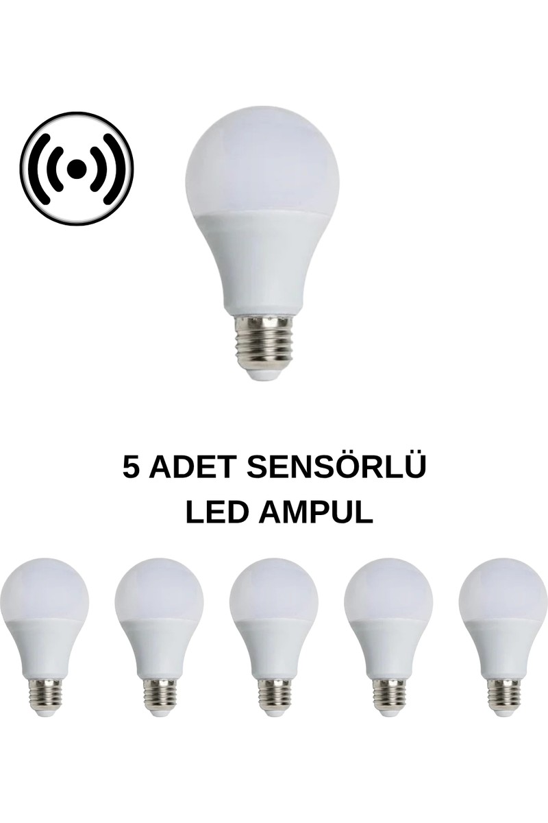 Cata Cata CT-4259 Sensörlü LED Ampul 15W Beyaz Işık - 5’li Paket fiyatı ve görseli