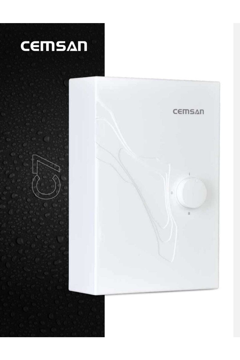 Cemsan Cemsan C7 Yeni Nesil Karbon Izi Güneş Enerji Sistemine Uyumlu Elektrikli Şofben fiyatı ve görseli