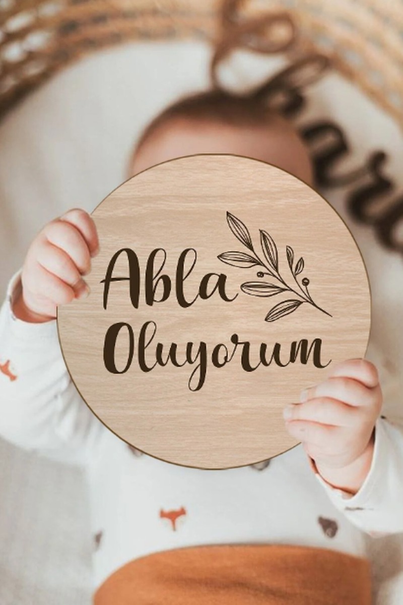 Ceo Design Ceo Design Abla Oluyorum Ahşap Anı Diski Bebek Fotoğraf — 4. ürün görseli