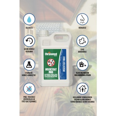Chrysamed Chrysamed Max 5 lt Tahta Kurusu ve Kene İçin Etkili Böcek Haşere İlacı Sıvı — 3. ürün görseli