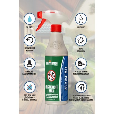 Chrysamed Chrysamed Max 500 ml Böcek Haşere Tahtakurusu, Karınca, Akrep, Kene, Örümcek, Hamamböceği, — 3. ürün görseli