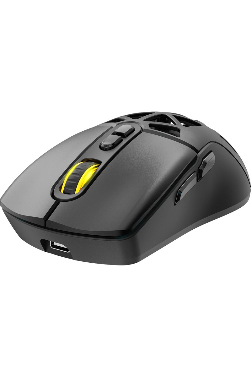 Claw's Claw's Nexus Air V1 Kablosuz 10000 Dpi Pixart PMW3325 Sensör Makro Yazılımlı & Değiştirilebilir Kapaklı RGB Kablosuz Gaming Mouse - Siyah (2.4 GHz Kablosuz + BT5.1 + Type-C ile Kullanım Desteği) — 3. ürün görseli