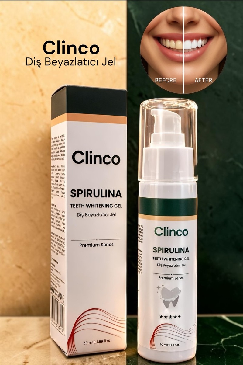 Clinco Clinco Diş Beyazlatıcı Yeşil Jel 50 ml Naneli Aroma ile Temizleme ve Beyazlatma Özelliği — 2. ürün görseli
