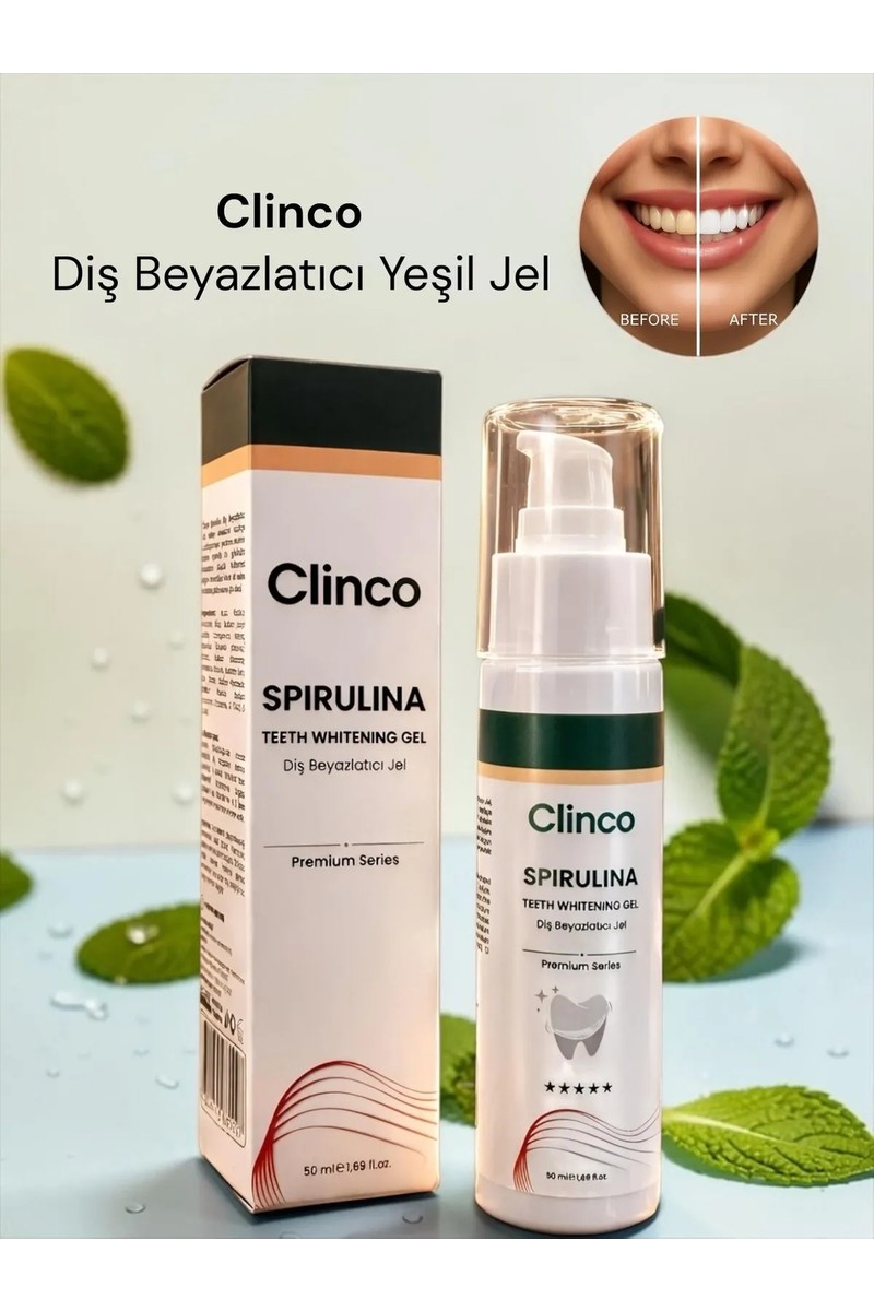 Clinco Clinco Diş Beyazlatıcı Yeşil Jel 50 ml Naneli Aroma ile Temizleme ve Beyazlatma Özelliği — 3. ürün görseli