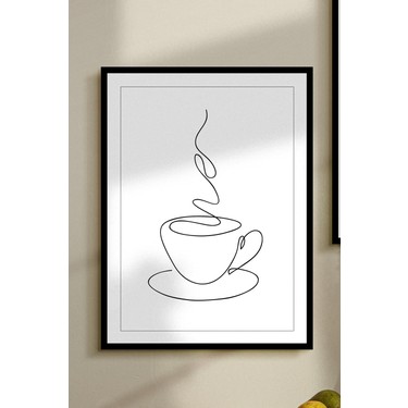 Özcanlar Çerçeve Coffee Time Çerçevesiz Çerçeve Görünümlü 2 Parça Mdf  Duvar Tablo Seti  Mutfak Temalı Tablo — 3. ürün görseli